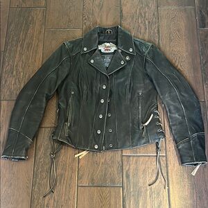 Harley-Davidson Women's Black Leather Motorcycle Jacket
